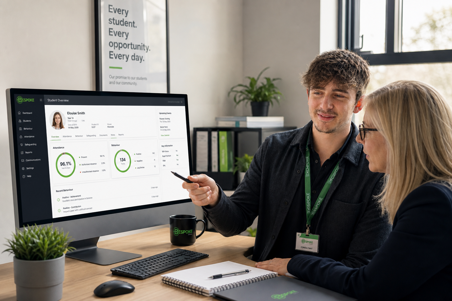 BSPOKE team working with an education provider on management software