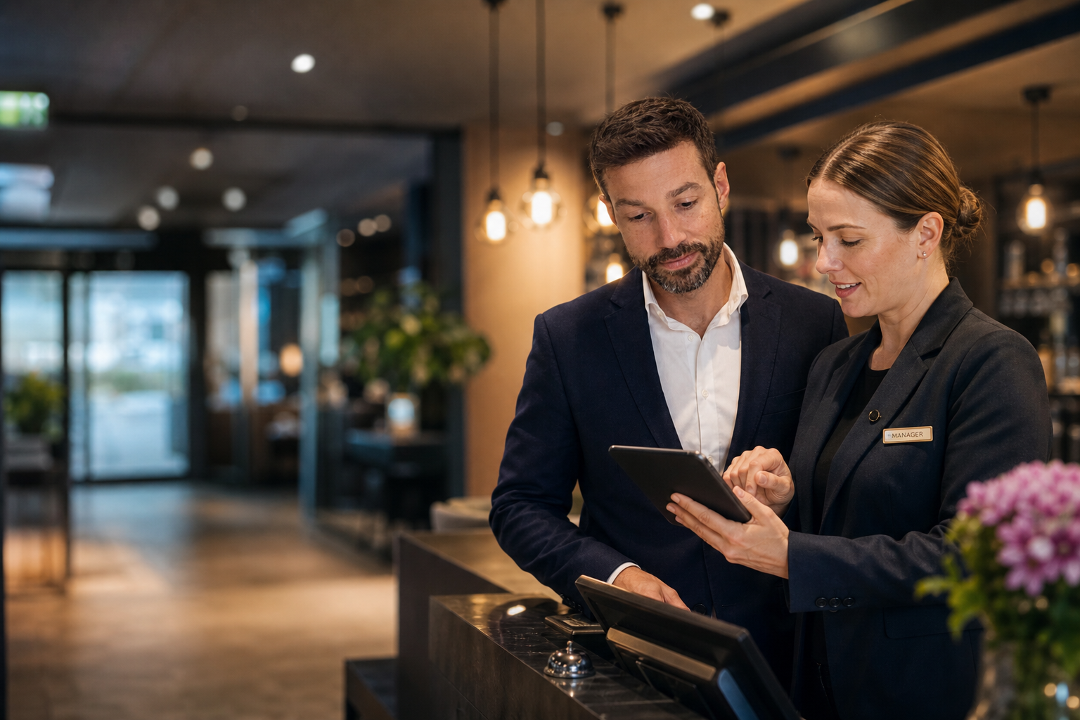 BSPOKE team working with a hospitality client on booking software