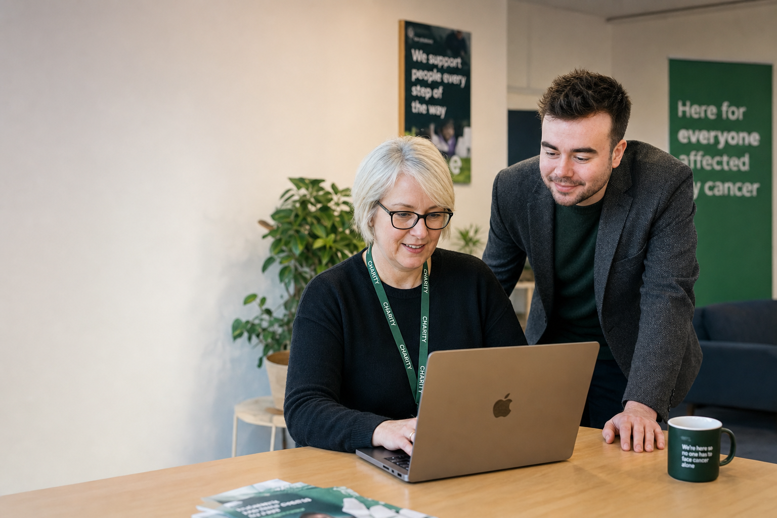 BSPOKE team working with a charity on donor management software
