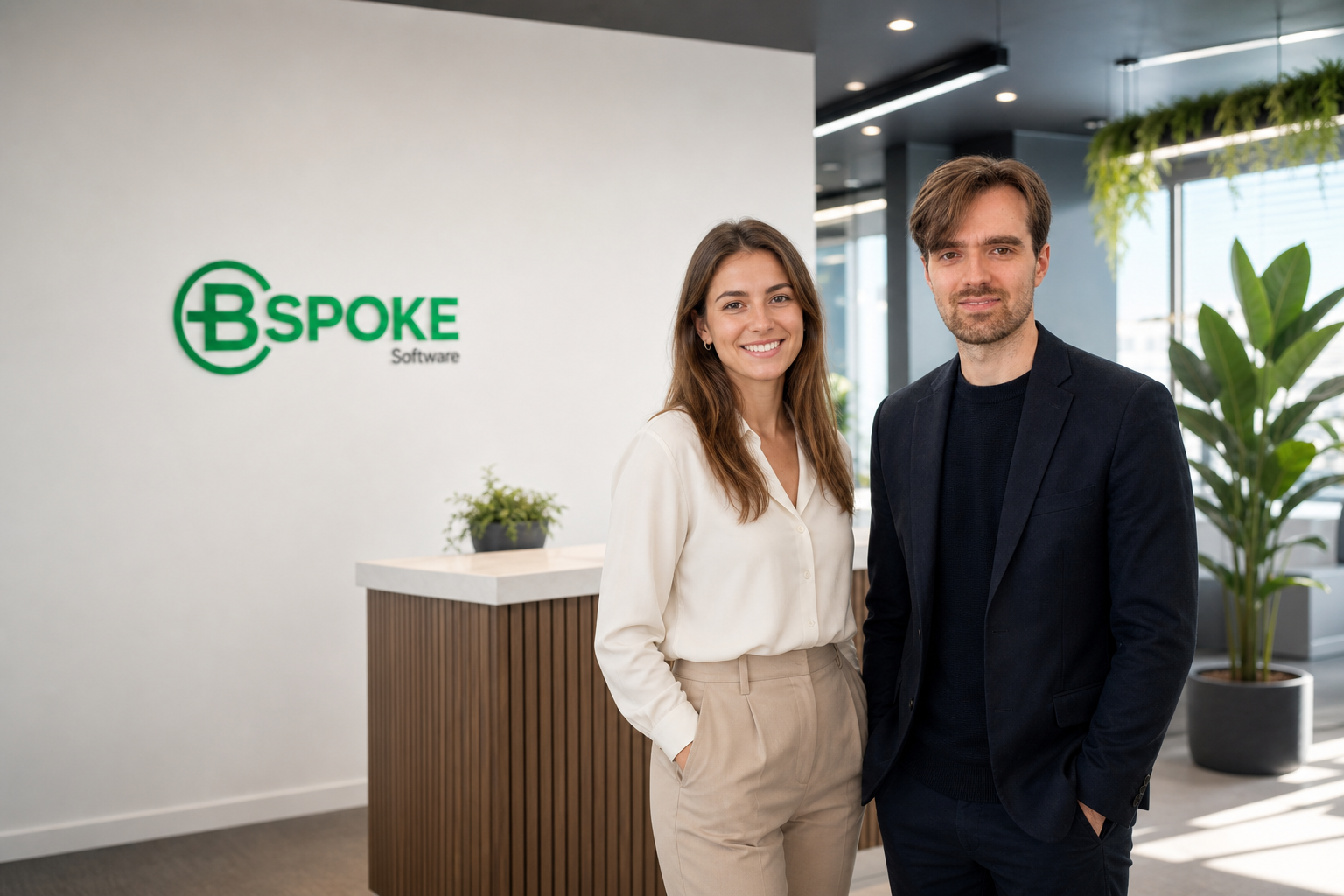 BSPOKE team in a welcoming office reception
