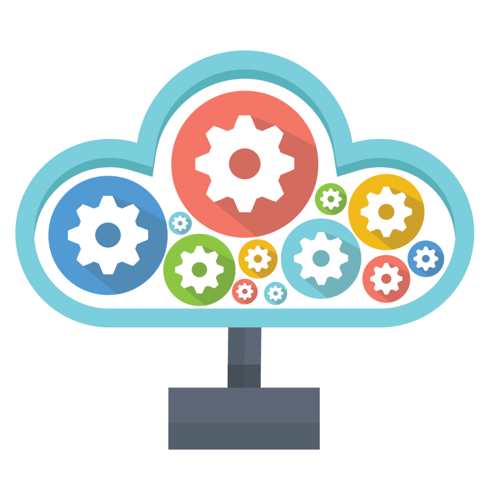 Graphic of cogs representing data showing what data to keep from an old software system.