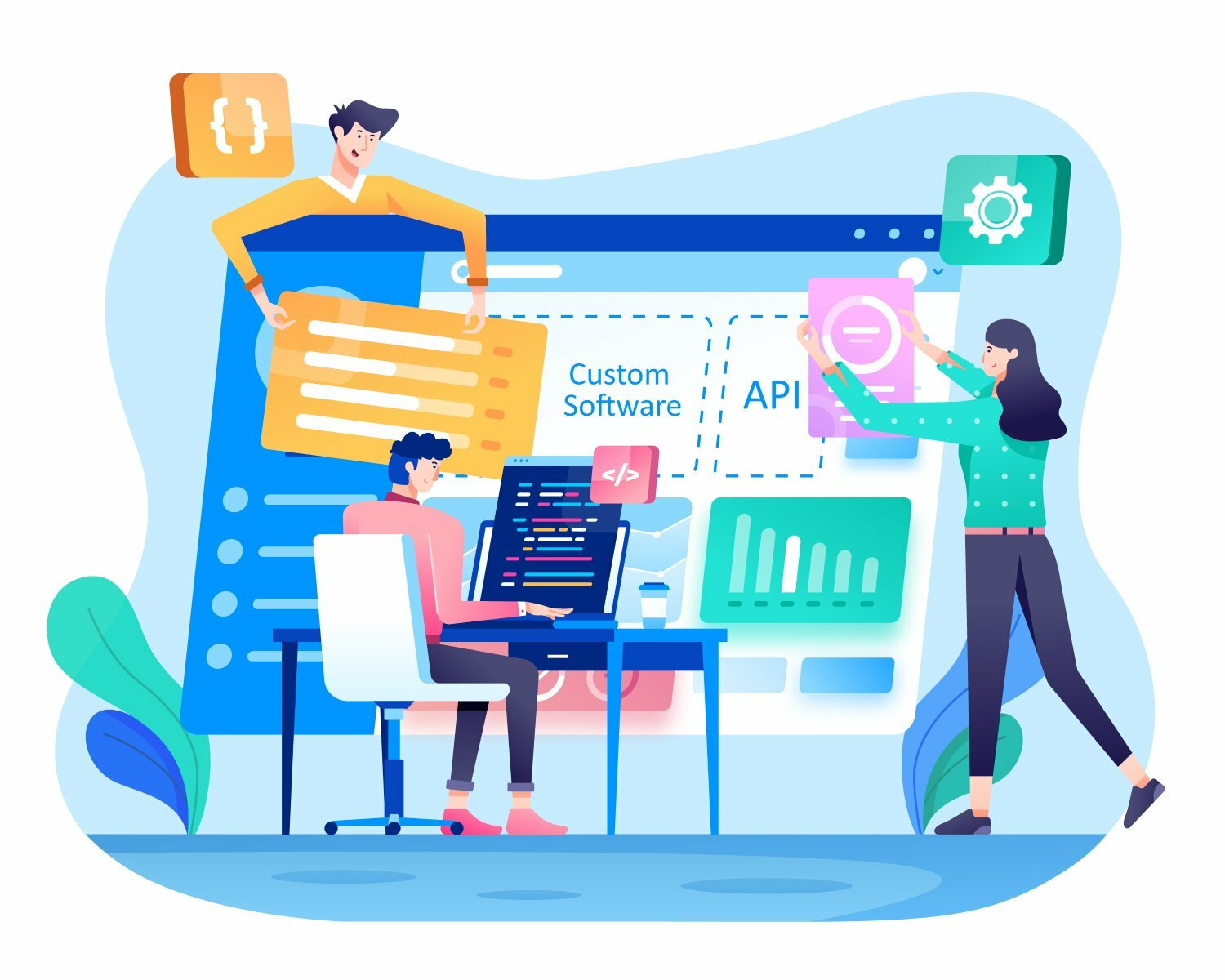 BSPOKE Software - Custom Software interacting with an API Application Programming Interface