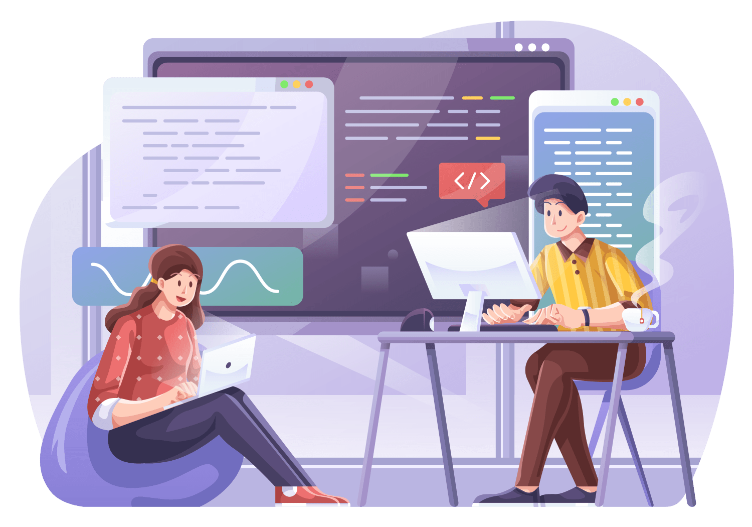 BSPOKE Software - Software Modernisation showing software developers modernising a business application