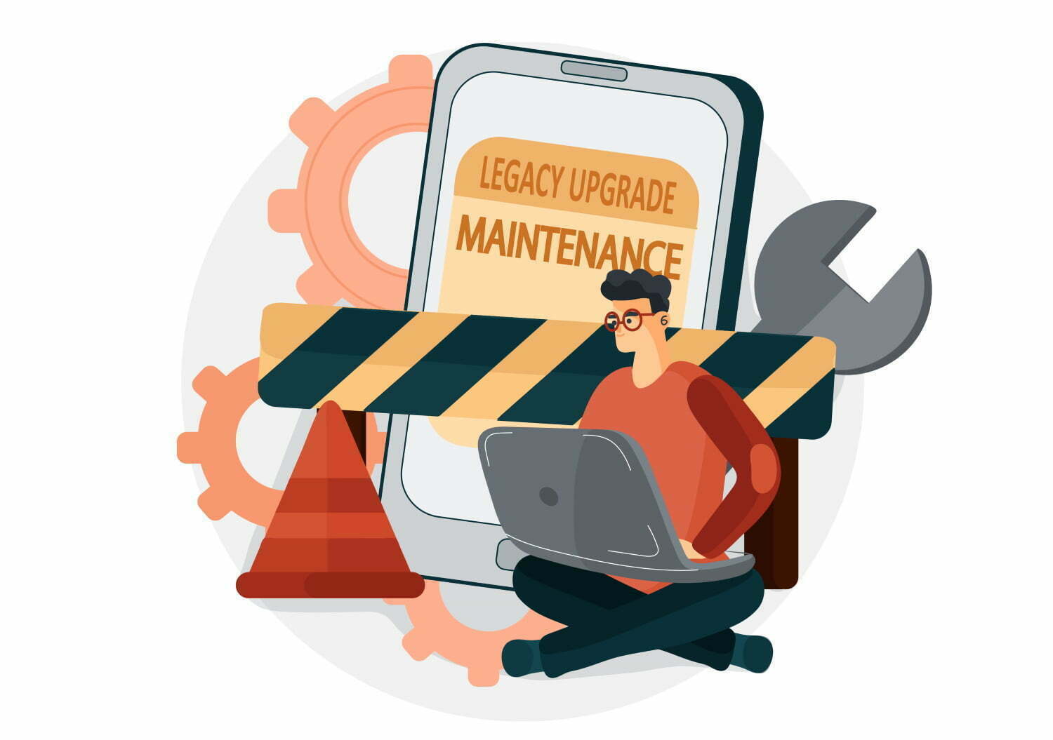 BSPOKE Software - Shows developer maintaing and upgrading a legacy business software application