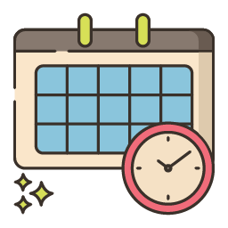 Graphic of calendar and clock to represent time spent fixing old software issues.