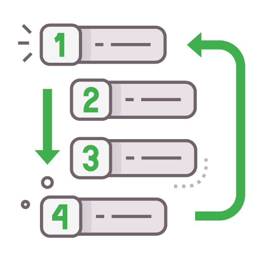 Graphic showing indexing representing an advantage of a database - faster data access and decision-making.