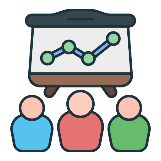 Graphic showing a Sales team tracking potential customers data