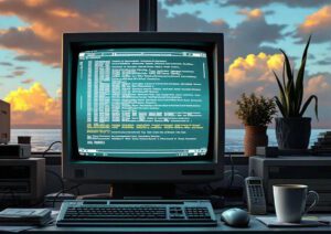 Picture of office computer running legacy software to represent slow growth caused by legacy software.