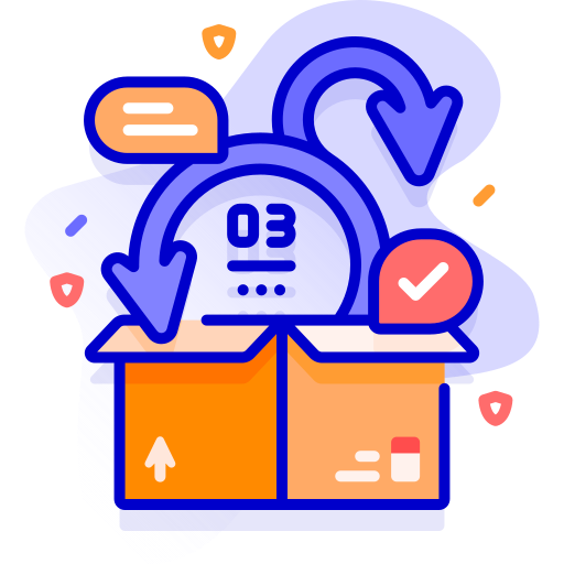Graphic showing a box with curved arrows to represent flexibility in agile and MVP development.