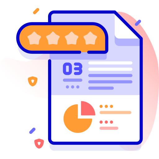 Graphic showing document and feedback starts to represent feedback, for agile and MVP development.