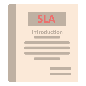 Graphic of a document cover to represent SLA Introduction, part of the SLA meaning.